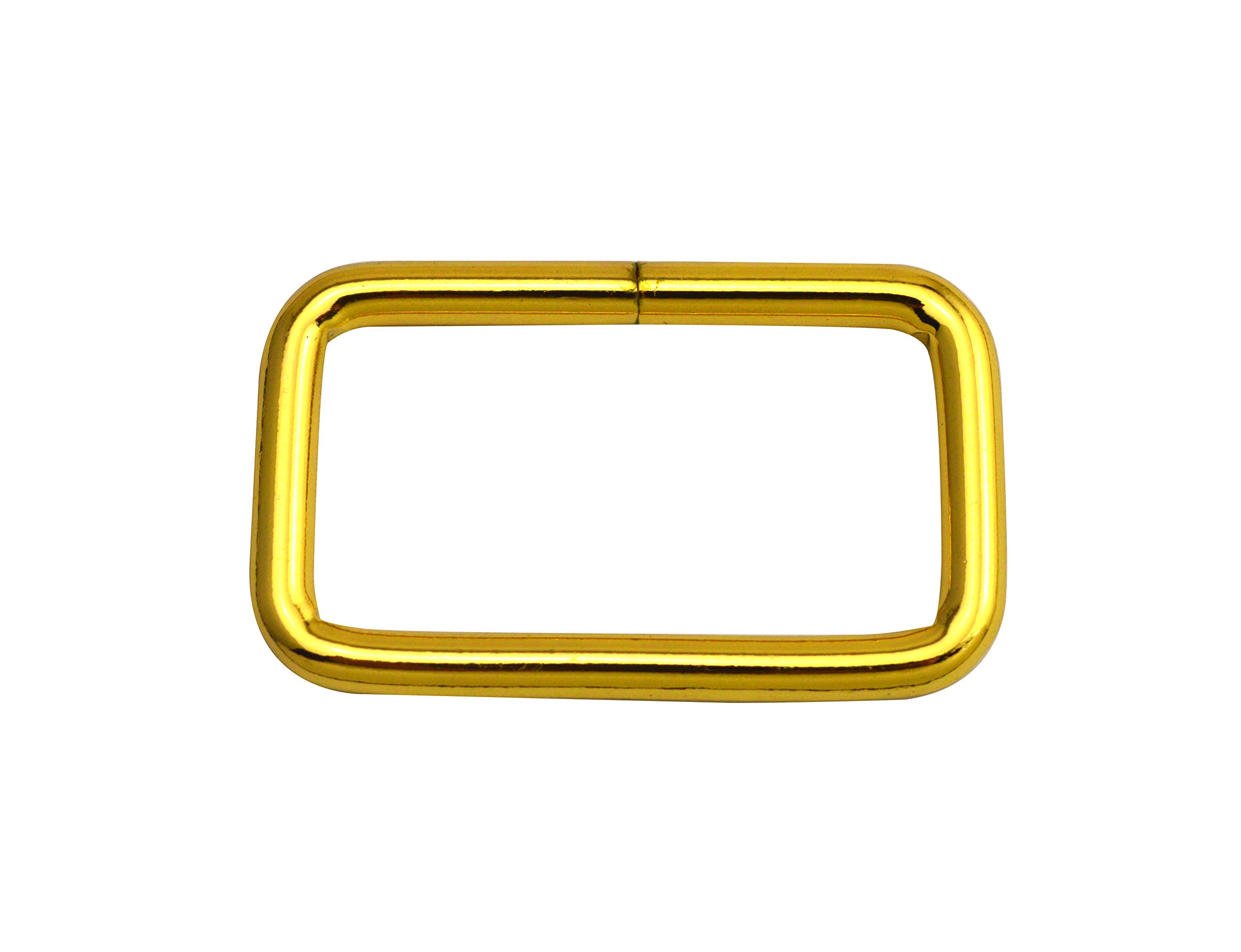 Anneaux rectangulaires dorés Wuuycoky 3,8 cm : boucles robustes anti-torsion x20