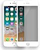 Babilden Apple iPhone 7 Privacy Hayalet Cam Tam Ekran Temperli Koruyucu Beyaz