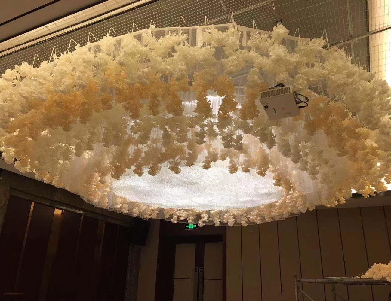 Goodangie00 5Pcs 33.5" White Artificial Cherry Blossom Flower Bushy Silk Branches for Spring Home Room Wedding Party Kawaii Decor, Japan's National Flower - Image 6