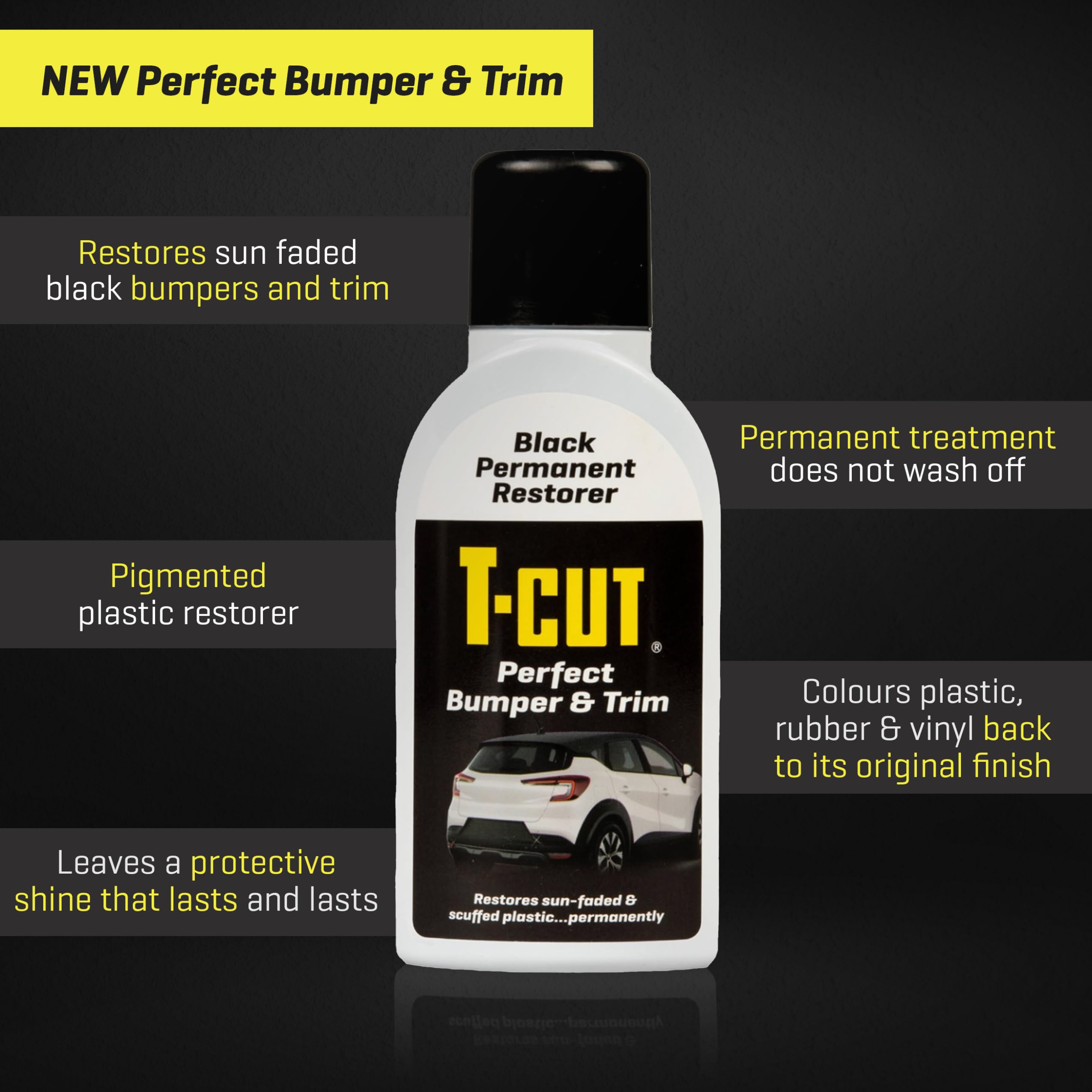 t cut bumper dressing Amazon.com: T-Cut Perfect Bumper & Trim, Black Permanent Restorer, 11.83 fl oz : Automotive