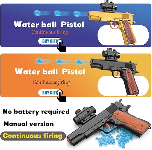 Miniatura 2 de Pistola de bala blanda Bb de 0.236 in, pistola de dardos manual para bolas de 0.236 in, regalos de fiesta de Navidad, juguete realista para regalo