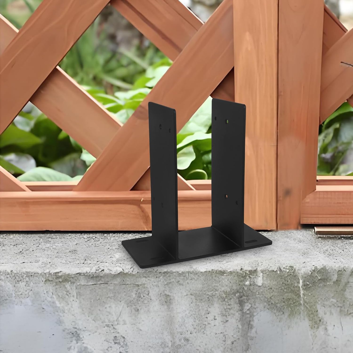 Fence Post Anchor Bracket Steel Post Base for Wood Fences Pergola Kits Outdoor Decking Accessories