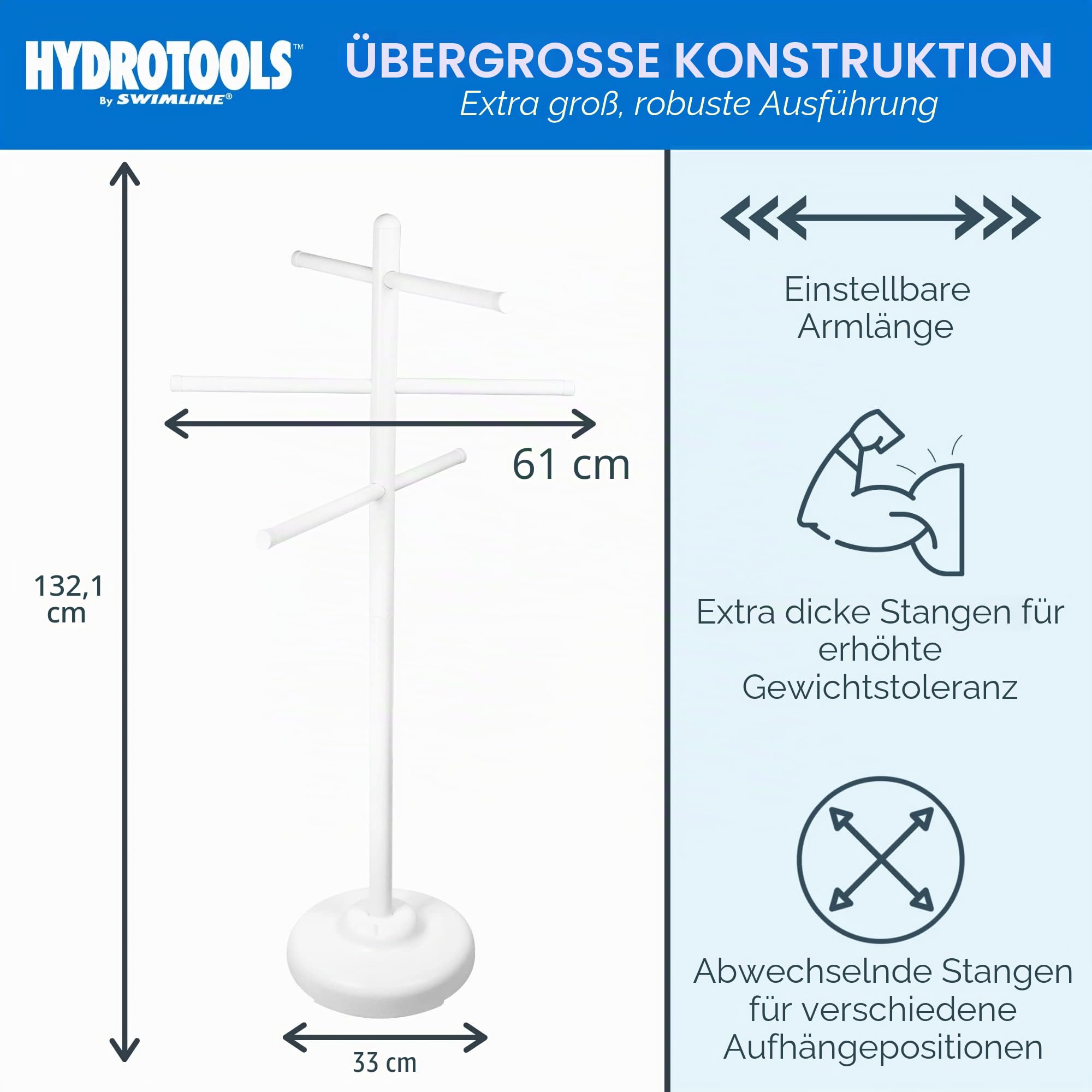 Swimline 89032 Poolside Handtuchhalter, Einheitsgröße, mehrfarbig