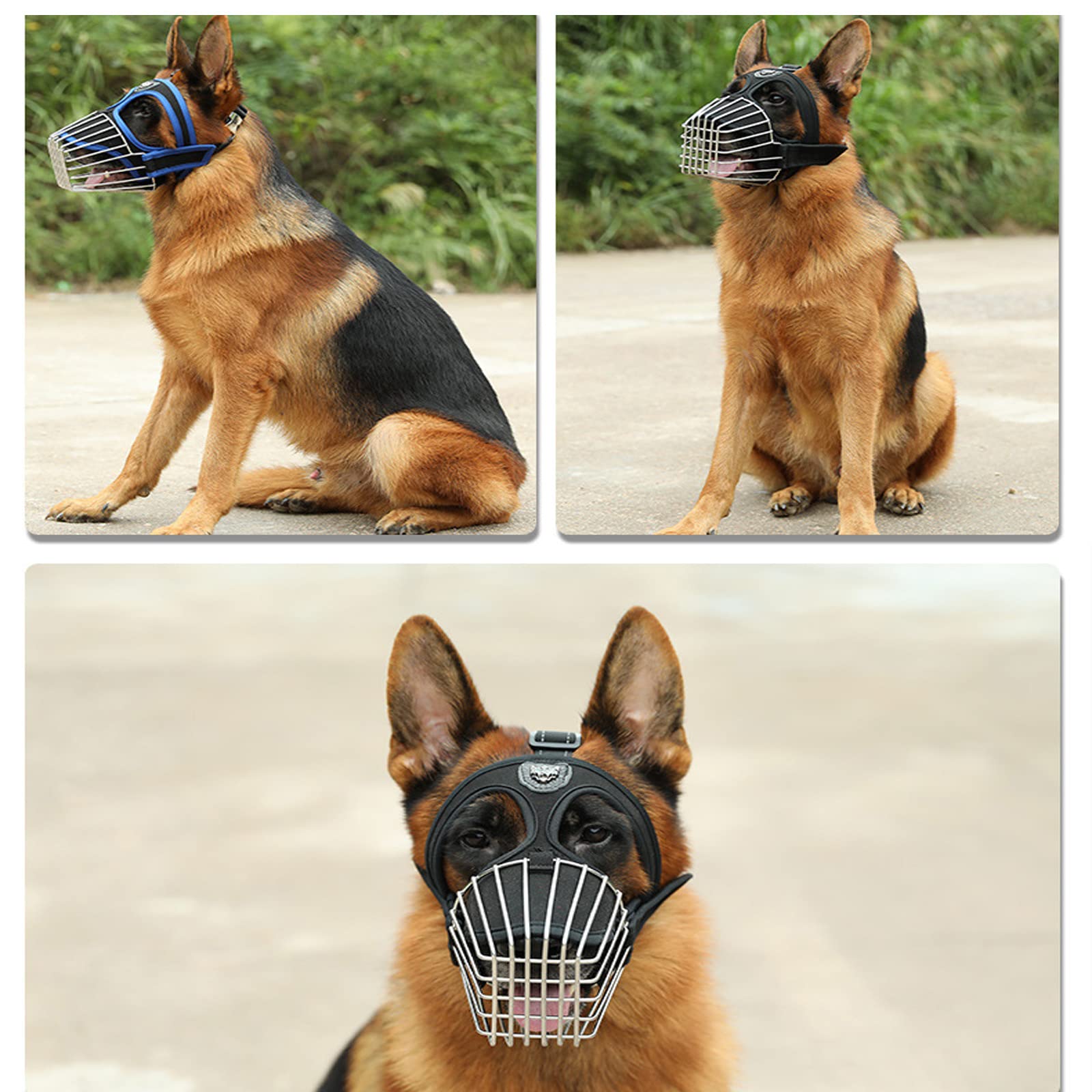 Bozal para Perros pequeños, medianos y Grandes, Evita Que los Perros muerdan, ladren y mastiquen, con Correas Ajustables, Cómodo y Transpirable (S, Red)