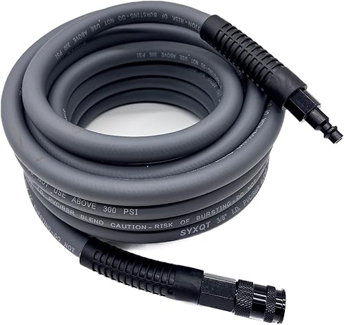 Miniatura 16 de Manguera de aire híbrida (PVC) de 1/4 pulg. x 25 pies, manguera de compresor de aire 300 PSI de alta resistencia, resistente a los dobleces
