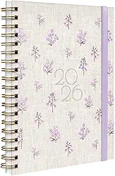 Agenda Planner Semanal Plus 2026 Entrepontos Floral Lilás