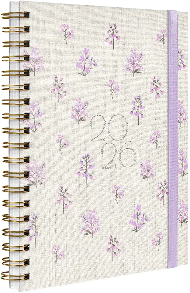 Agenda Planner Semanal Plus 2026 Entrepontos Floral Lilás