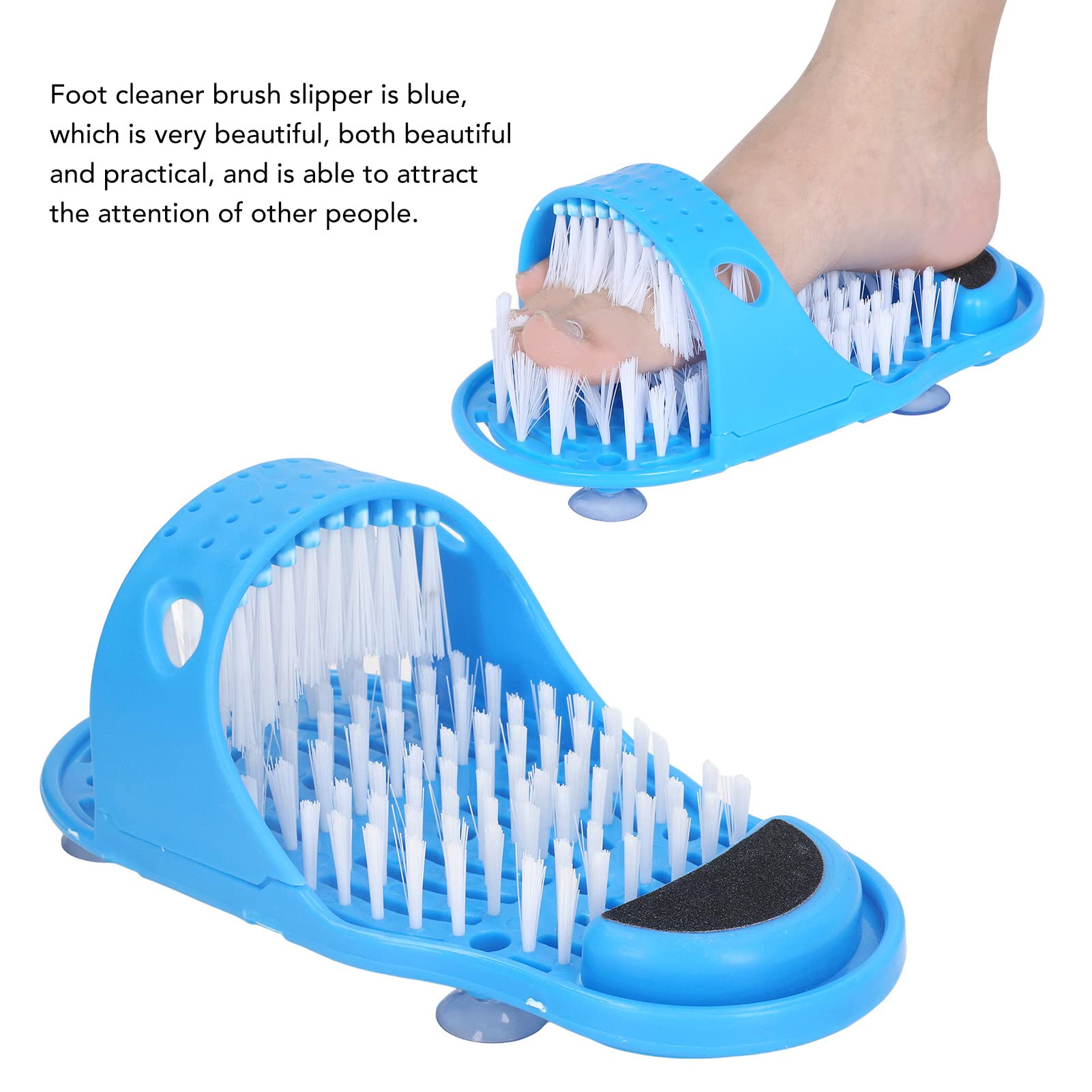 Depurador de Pies para Uso en la Ducha, Zapatos de Ducha, Depurador de Pies con Ventosas para Exfoliar Pies, Limpiador de Pies para Piel Muerta, Alfombrilla para Fregar Pies para