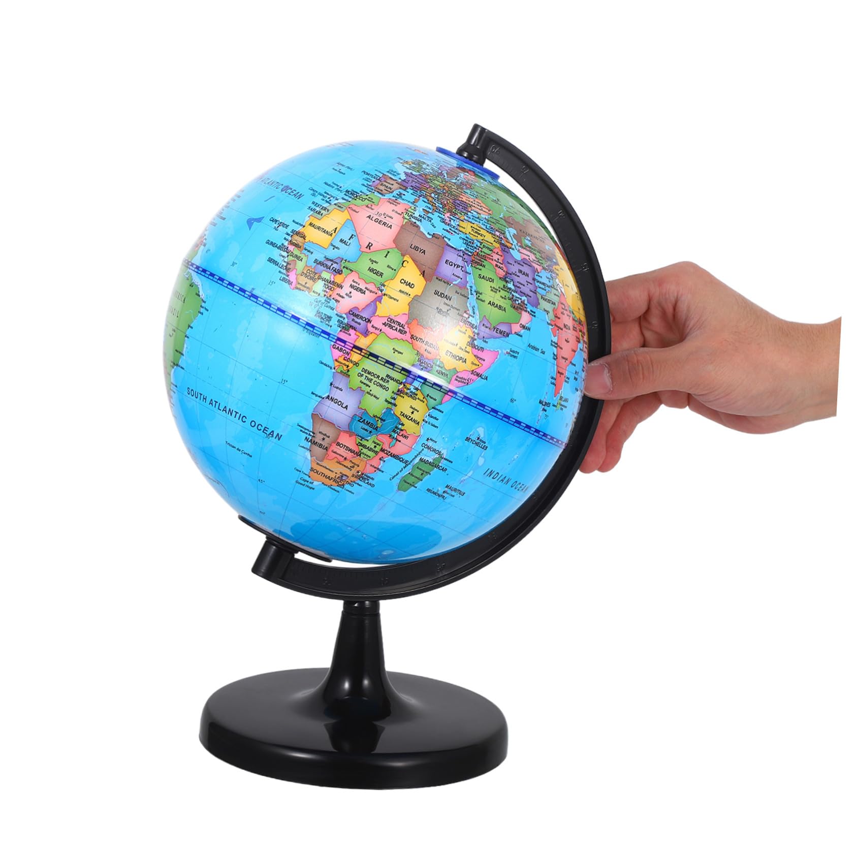 Globo Terráqueo Educativo Infantil con Geográfico Detallado Giratorio Material Resistente y Base Estable para Escritorio Aula y