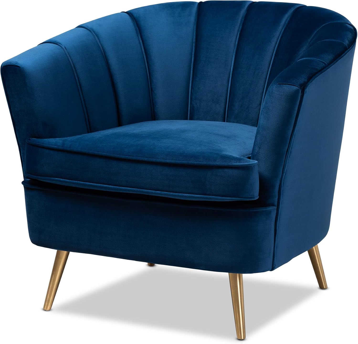 Baxton Studio Chair, Blue