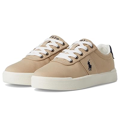 Polo Ralph Lauren Kids Frazier Casual Canvas (Little Kid) Girls Shoes Khaki/Navy