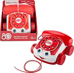 Fisher-Price Brinquedo para Bebês Telefone Falante Vermelho para crianças a partir de 1 ano