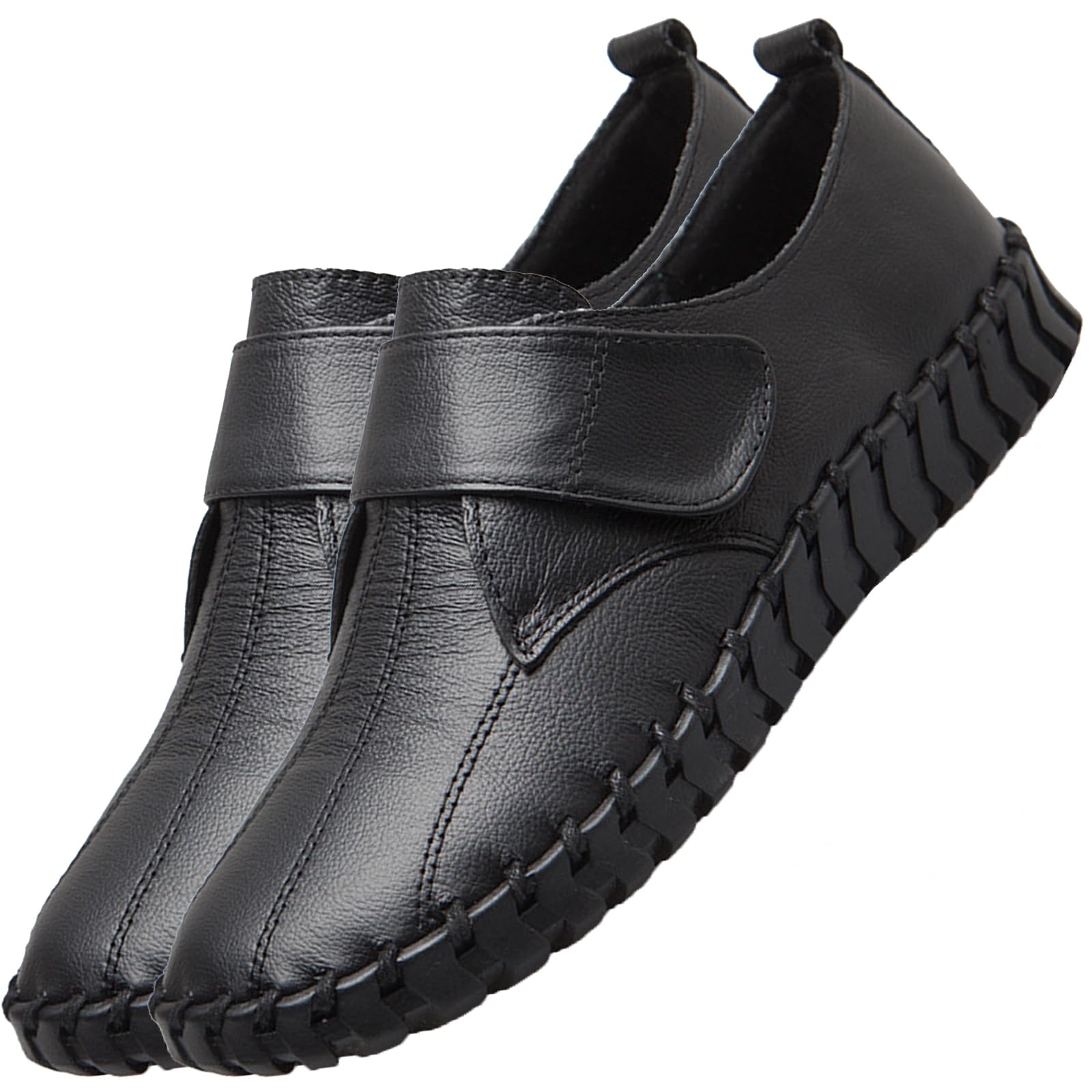 Scarpe Ginnastica a Strappo Scarpe Ginnastica Ortopediche Sandali Ortopedici Slip-on da Donna Scarpe Comode per Camminare Scarpe per Anziani Donna,Nero,42/260mm
