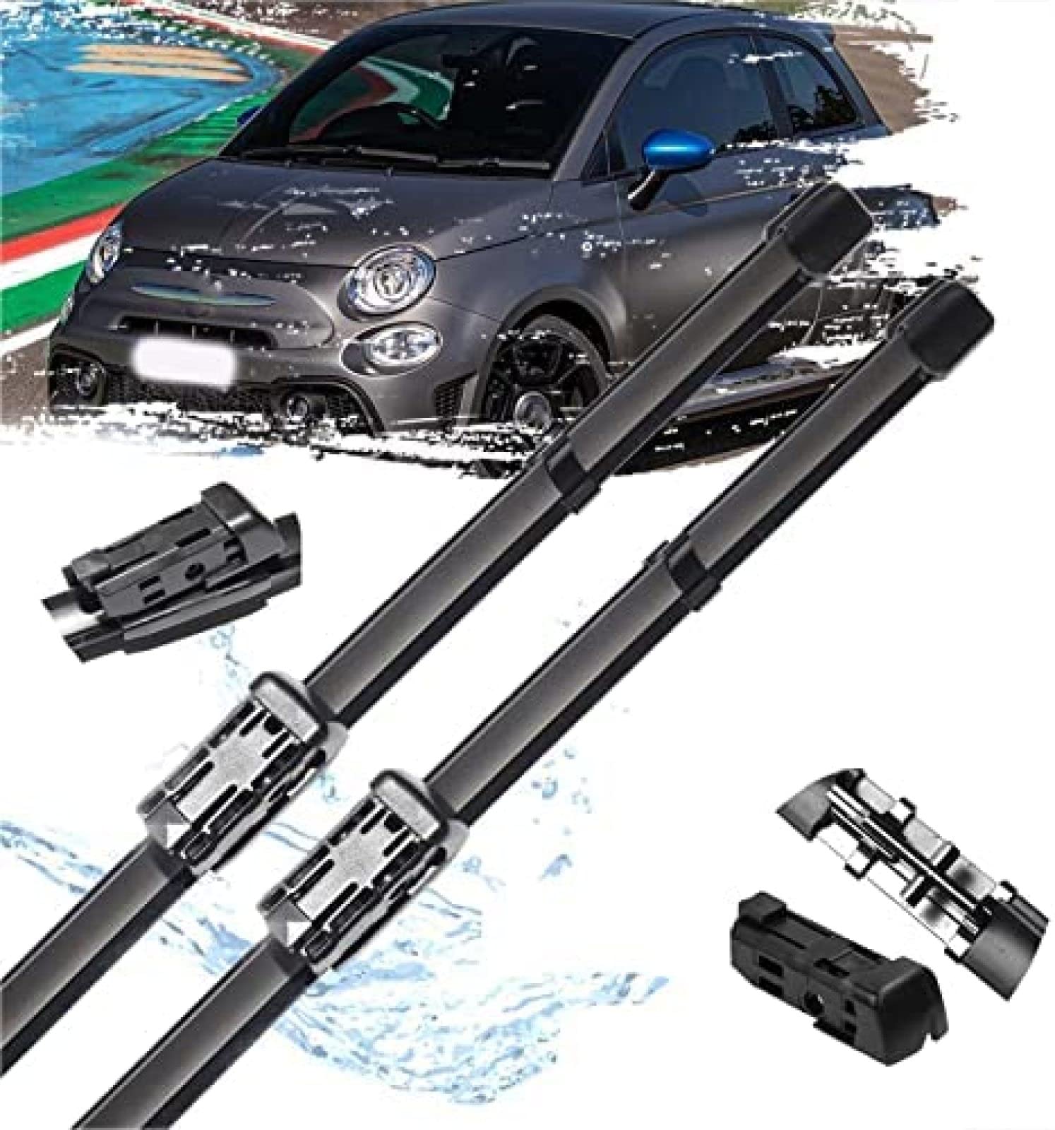 For Fiat For Abarth 595 595C 695 695C 2008~2022 Car Front Wiper Blade Windscreen Windshield Accessories Window 2021 2020 2019 2018 2017 Wipers