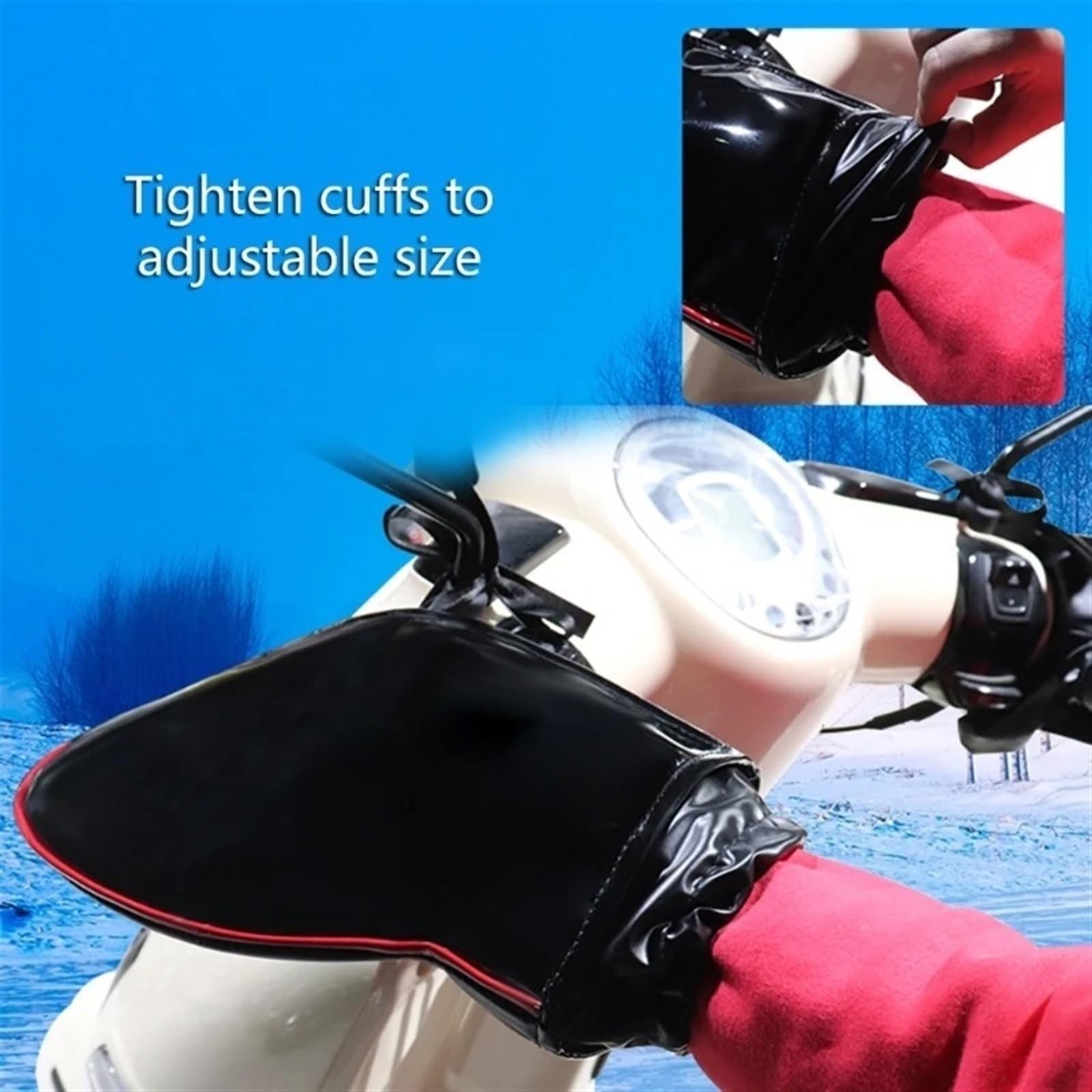 Guanti manubrio scooter Guanti universali for manubrio for scooter for moto impermeabili for for antivento invernali spessi e caldi in PU