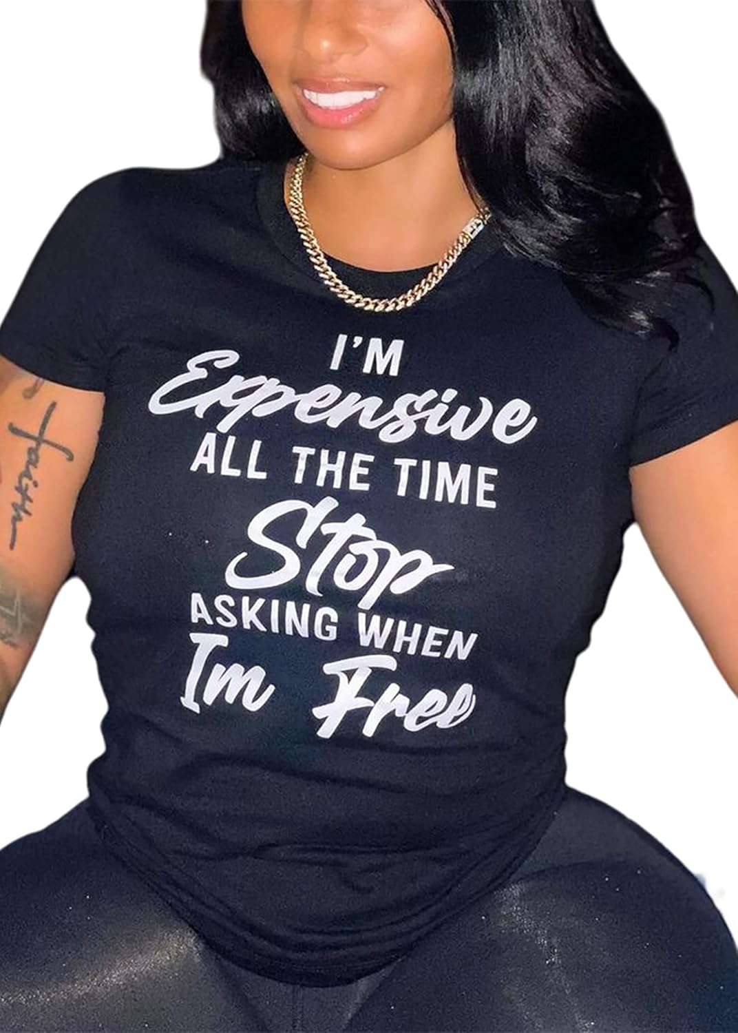 Hilinker Women's Funny Graphic Tees Summer Cute Tops Casual Loose Short Sleeve T Shirts - Image 2