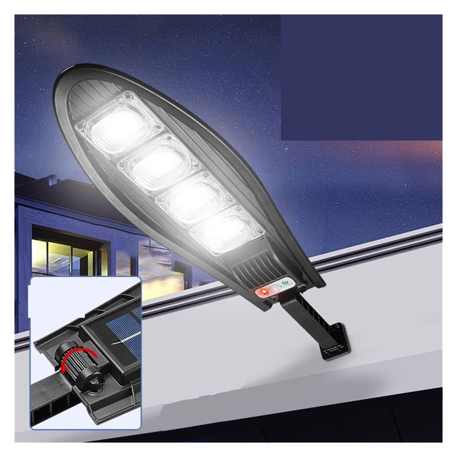 Réverbère solaire extérieur 500W projecteur étanche avec 3 modes