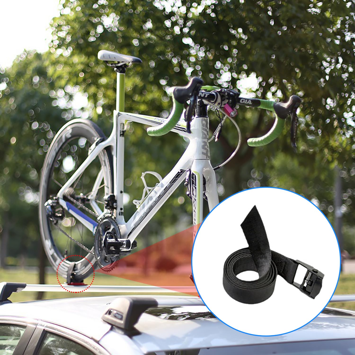 SHUBEIEUMI Sangle Arrimage, 4 Pièces Sangle D'Arrimage Avec Boucle De Serrage En Alliage De Zinc, 2X150cm, Sangle à Cliquet De Réglable Tension, Pour Moto, Voiture, Porte Vélo (Black