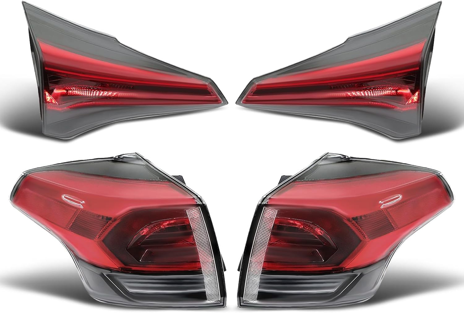 8156142211 Outer Inner Tail Lights Set of 4PCS Compatible with 2016 2017 2018 RAV-Four Left & Right Taillights Tail Lamps 815500R061 815900R030 815800R030