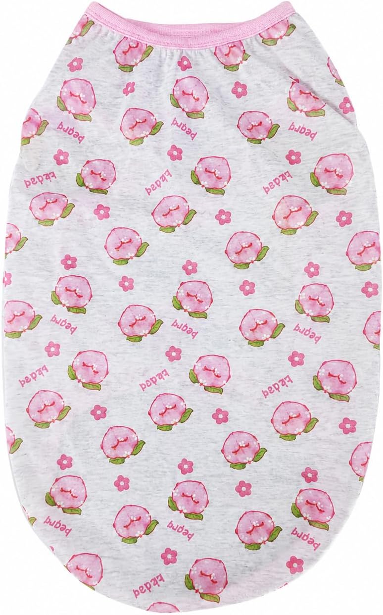 Cooling Fruit Print Pet Vest, Breathable Sleeveless Polyester Shirt, Lightweight Anti-Static Apparel, S-9XL for Cats and Dogs, Summer Indoor and Outdoor Wear