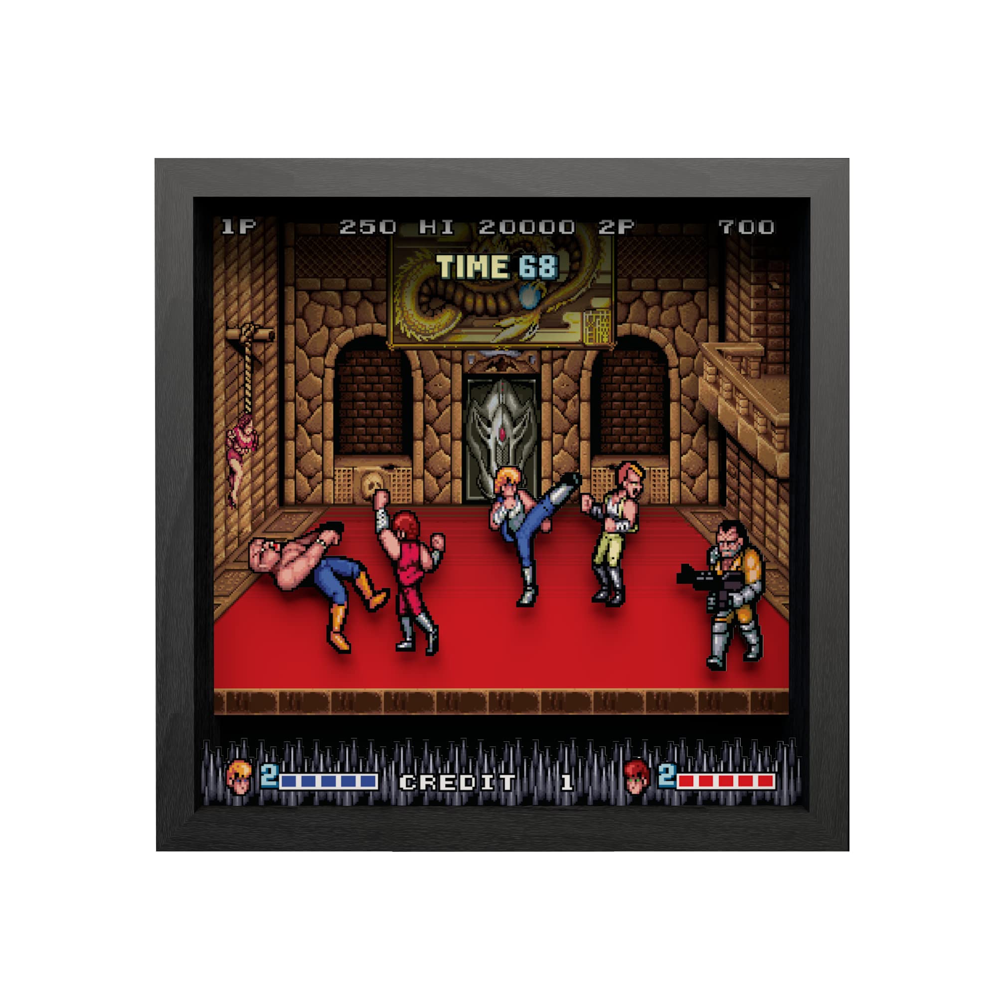 Pixel Frames - Shadow Box Tetris 23x30 Cm - Arte Da Parete A Tema Videogames