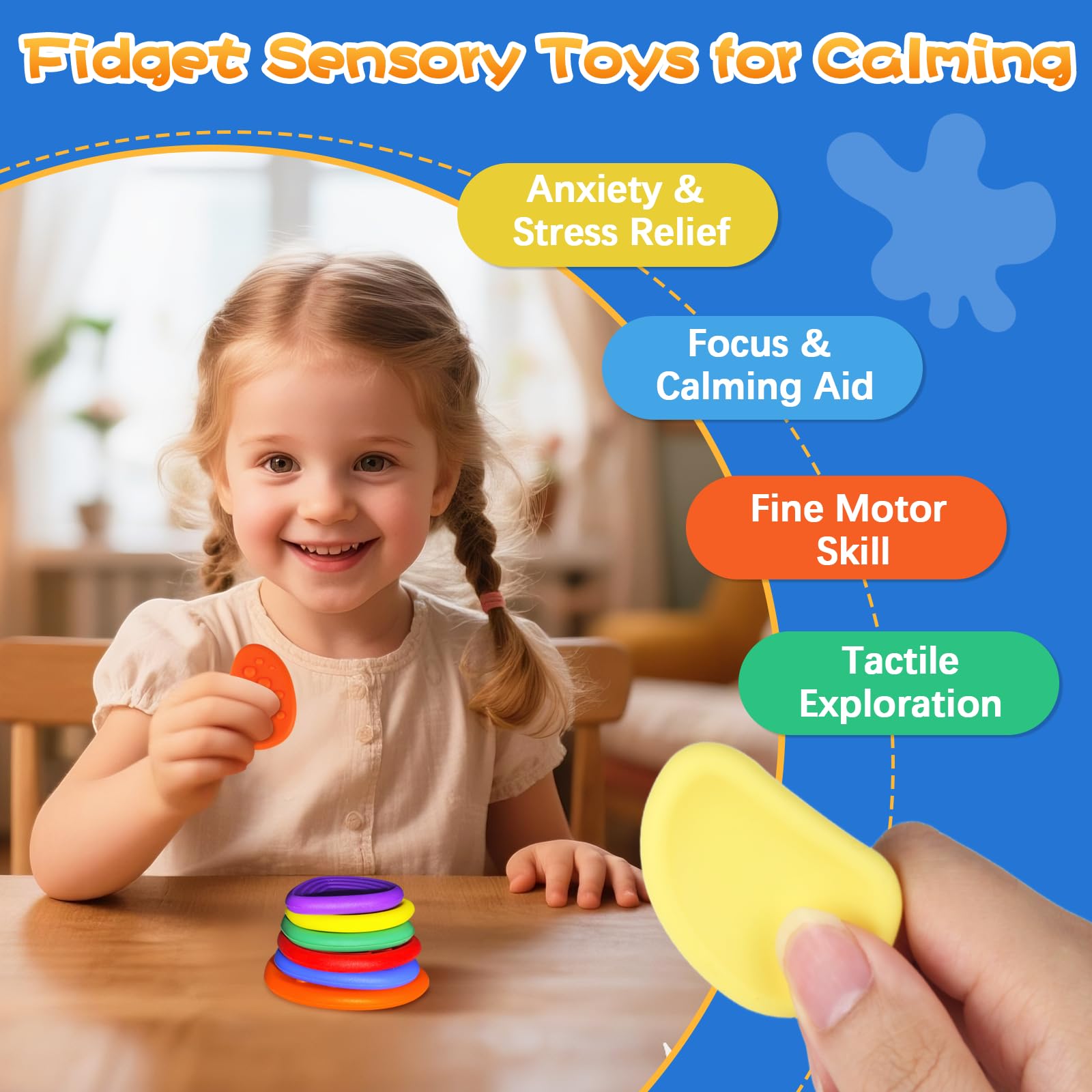 Juvuno 6 Pcs Sensory Stones - Image 3