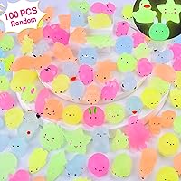 Vista 1 de 100 Piezas de Juguetes Squishy Mochi para Recuerdos de Fiesta para Niños, Rellenos de Bolsas de Dulces, Squishies Mini Juguetes para Alivio