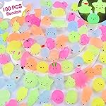 100 Pcs Mochi Squishy Toys for Party Favors for Kids Goodie Bags Stuffers, Squishies Mini Stress Relief Toys Glowing in The Dark for Christmas Party Favors Classroom Prizes Birthday Gifts for Kids