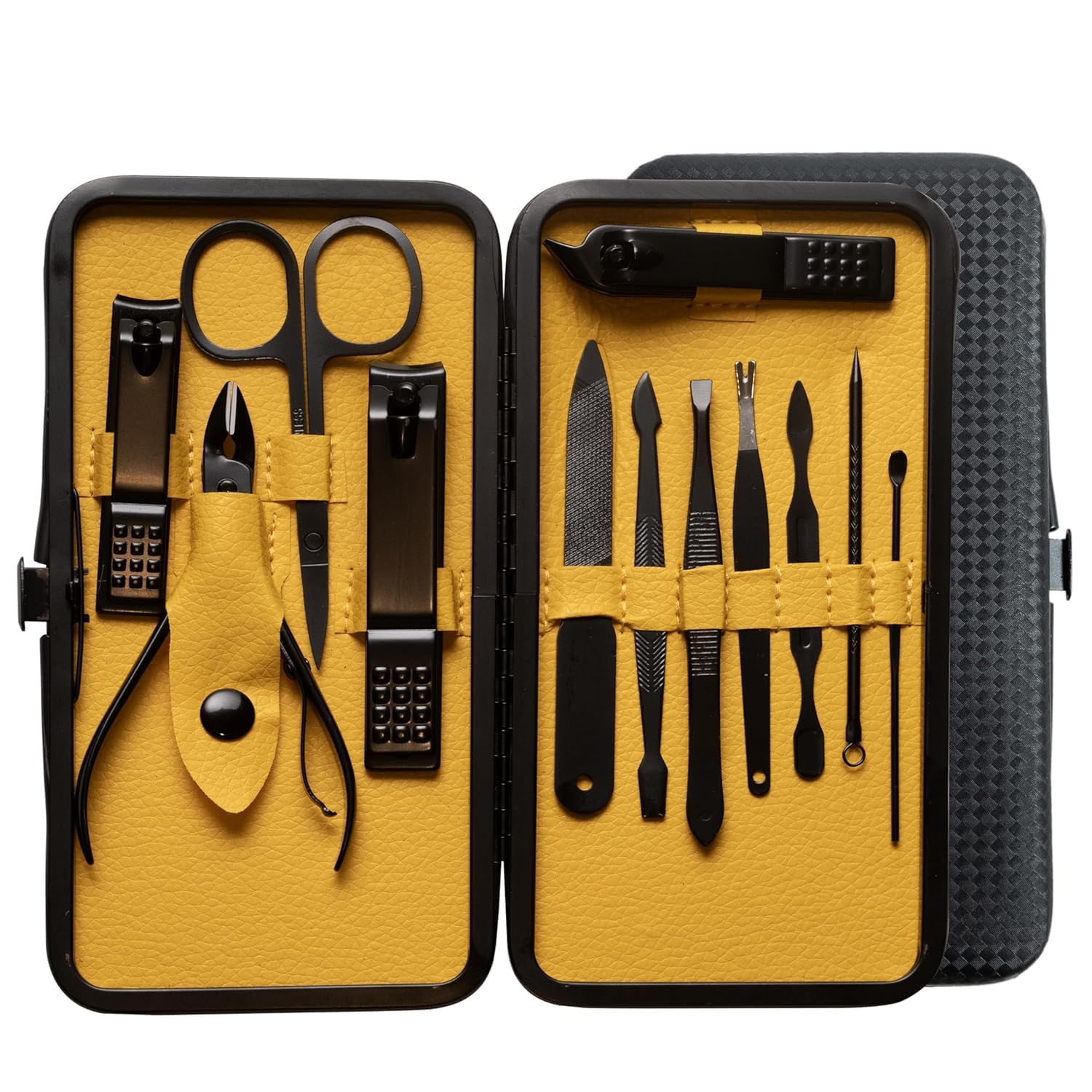 12-in-1 Manicure Pedicure Kit | Stainless Steel Grooming Set | Nail Cutter for Women | Nail Scissors | Blackhead Remover Tool | Acne Needle | Professional Nail Care Leather Case-picture-56