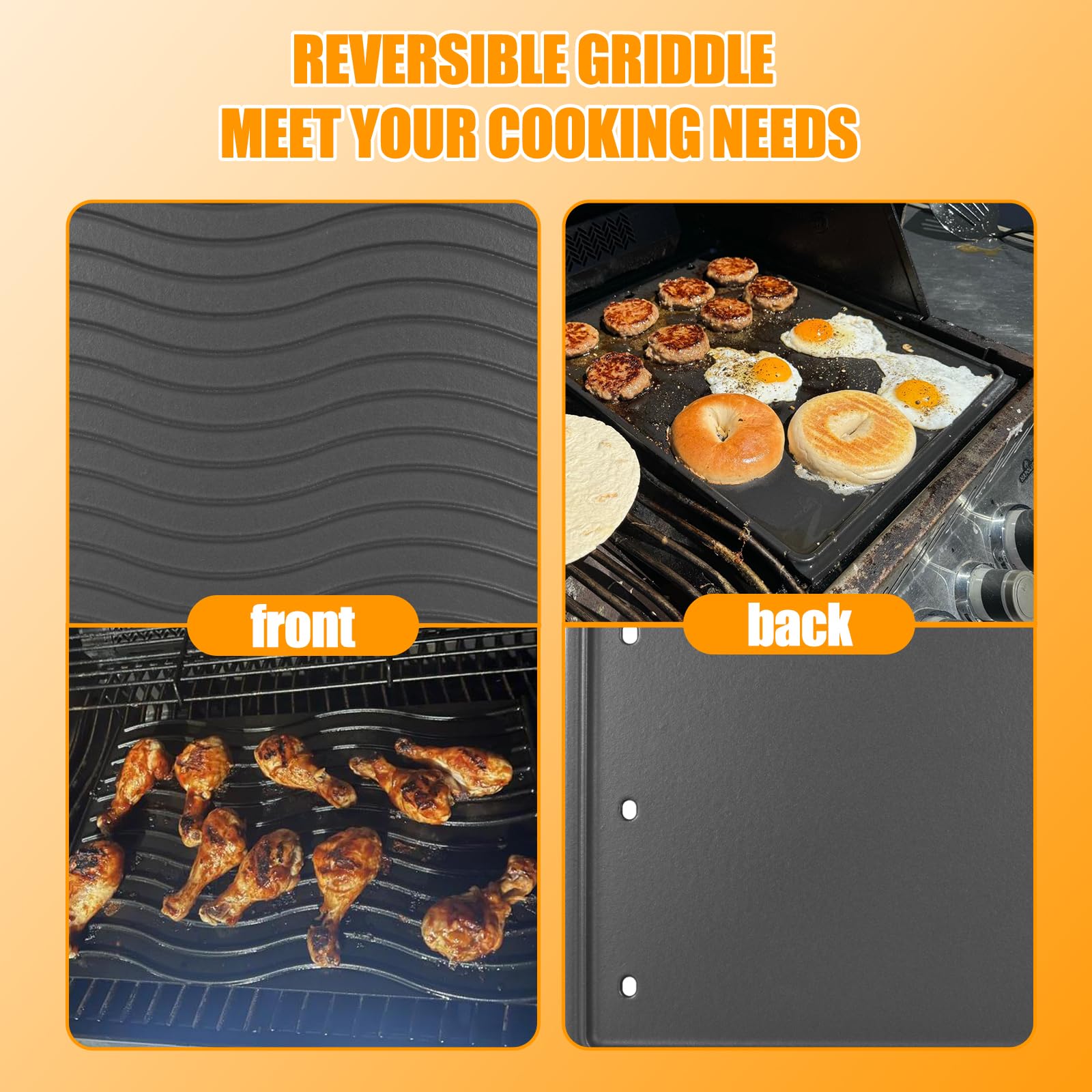 BBQration Grillroste 2er-Pack Für Napoleon Rogue 425, Rogue XT/SE 425 & Freestyle 425S – Edelstahl-Ersatzroste – Passgenaue Grillzubehörteile