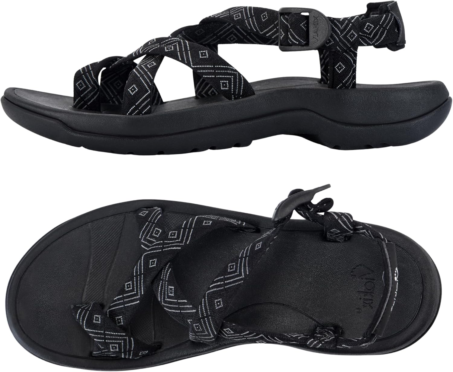 Viakix Womens Walking Sandals: Cute Stylish Comfy Athletic Sport Outdoor Hiking Sandal for Trekking Water Outdoor Beach With Arch Support for Womens Ladies