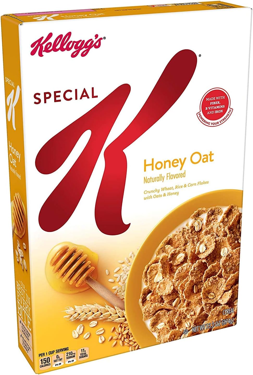 Kellogg's Special K, Breakfast Cereal, Honey Oat, 13.2oz Box