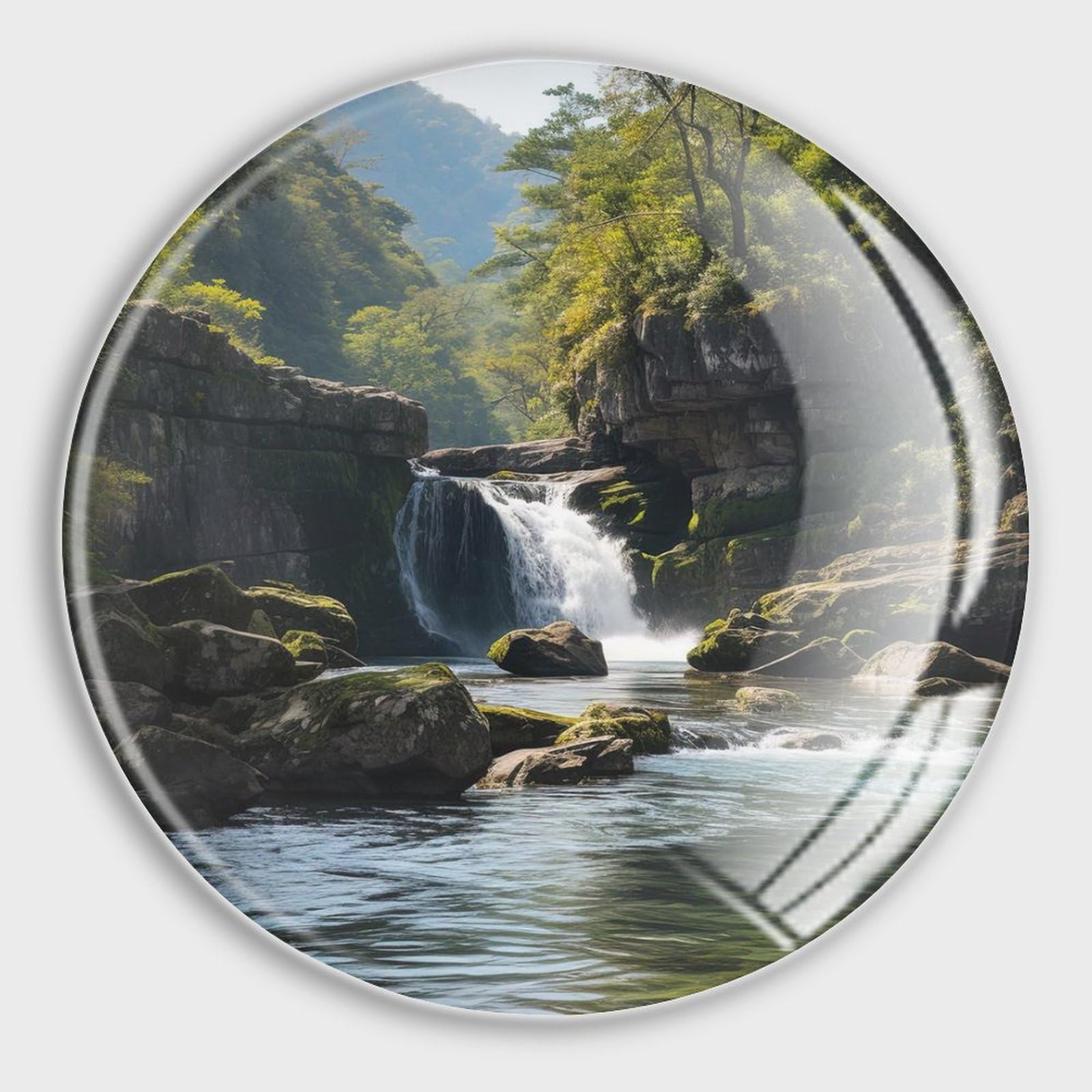 Aimants puissants en verre frigo tableau blanc bureau motif Smoky Mountains lot de 4