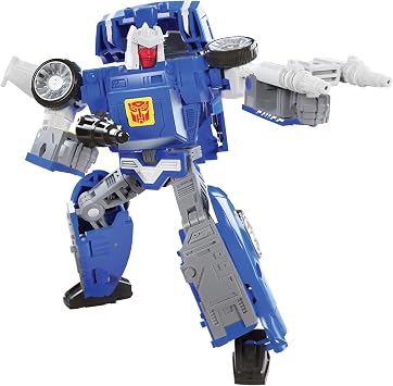 Transformers Toys Generations War for Cybertron Kingdom Deluxe WFC-K26 Autobot Tracks Action Figure - Kids Ages 8 and Up, 5.5-inch, Blue