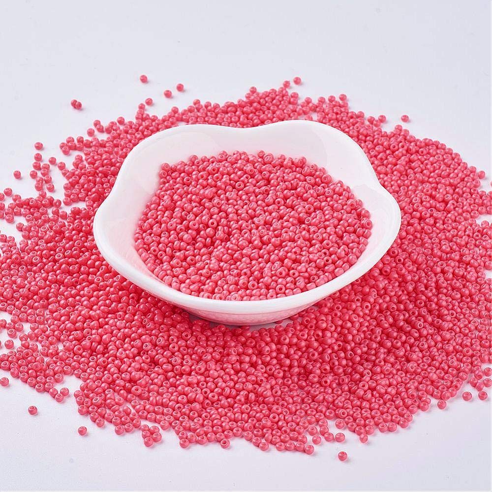 Crafteez Seed Beads for Jewellery Craft Making Purpose 11/0 Size(100 Gram,Baby Pink Color)