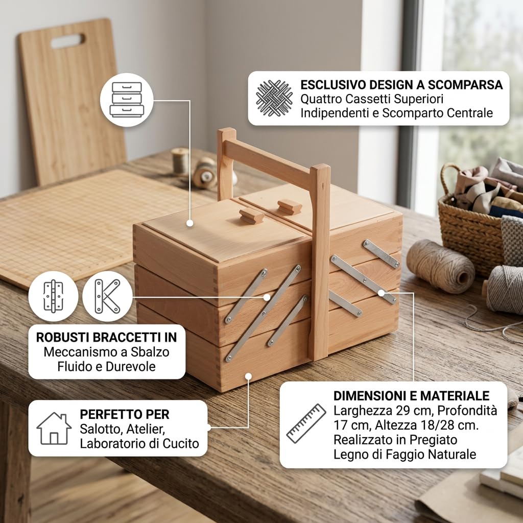 DiKasa Portalavoro in Legno di faggio