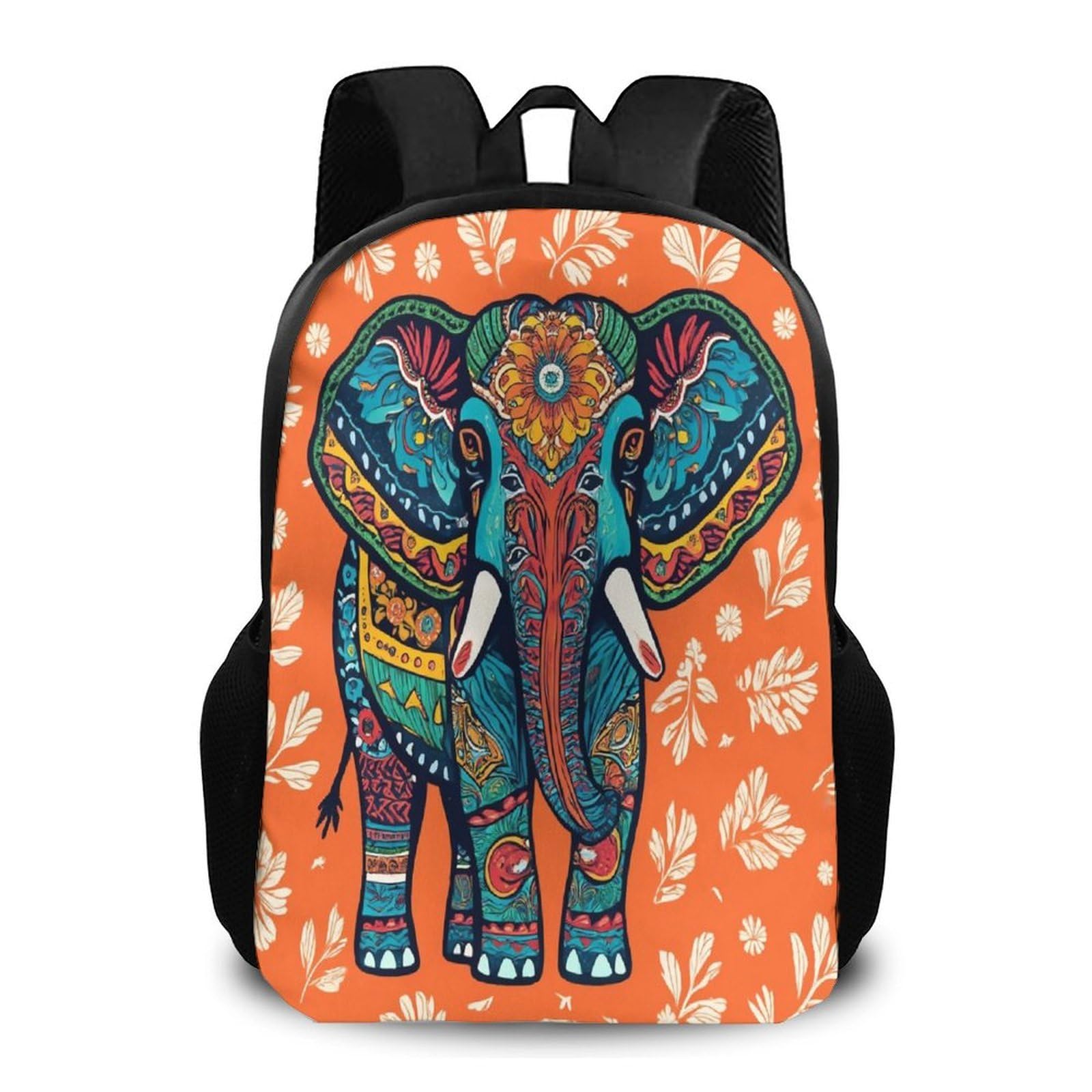 XUTSAKDCJ Commuter Laptop Backpack for Women Men Unisex High Capacity African Tribal Nations Elephants Art Backpack for Work Outdoor Sports