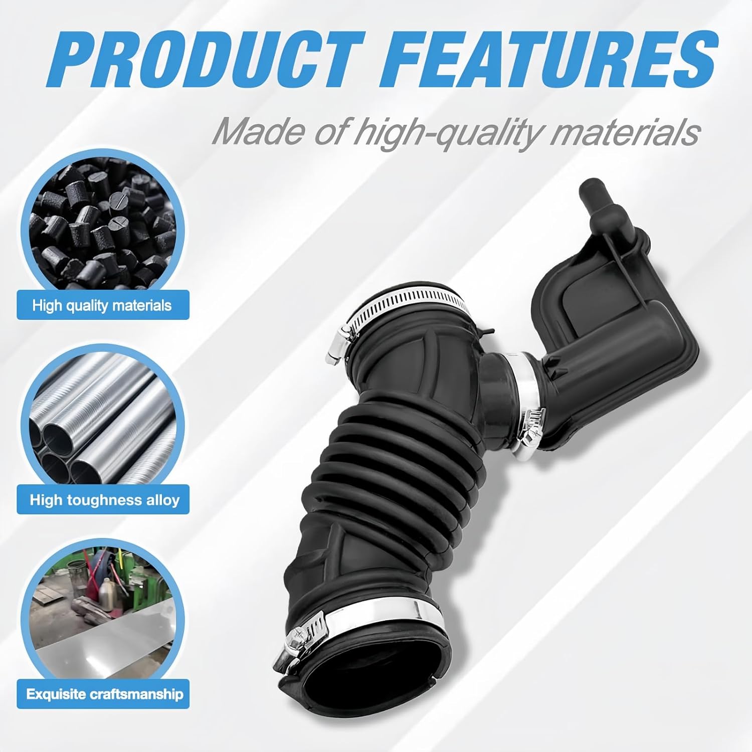 Air Intake Duct Hose Pipe Fit for Nissan Versa 2007-2012 1.8L ONLY, NV200 2013-2021 2.0L Replace 16576-EL00A, 16576EL00A, 16576-CJ40D, 16576CJ40D, 16576-EL00B, 319-50178