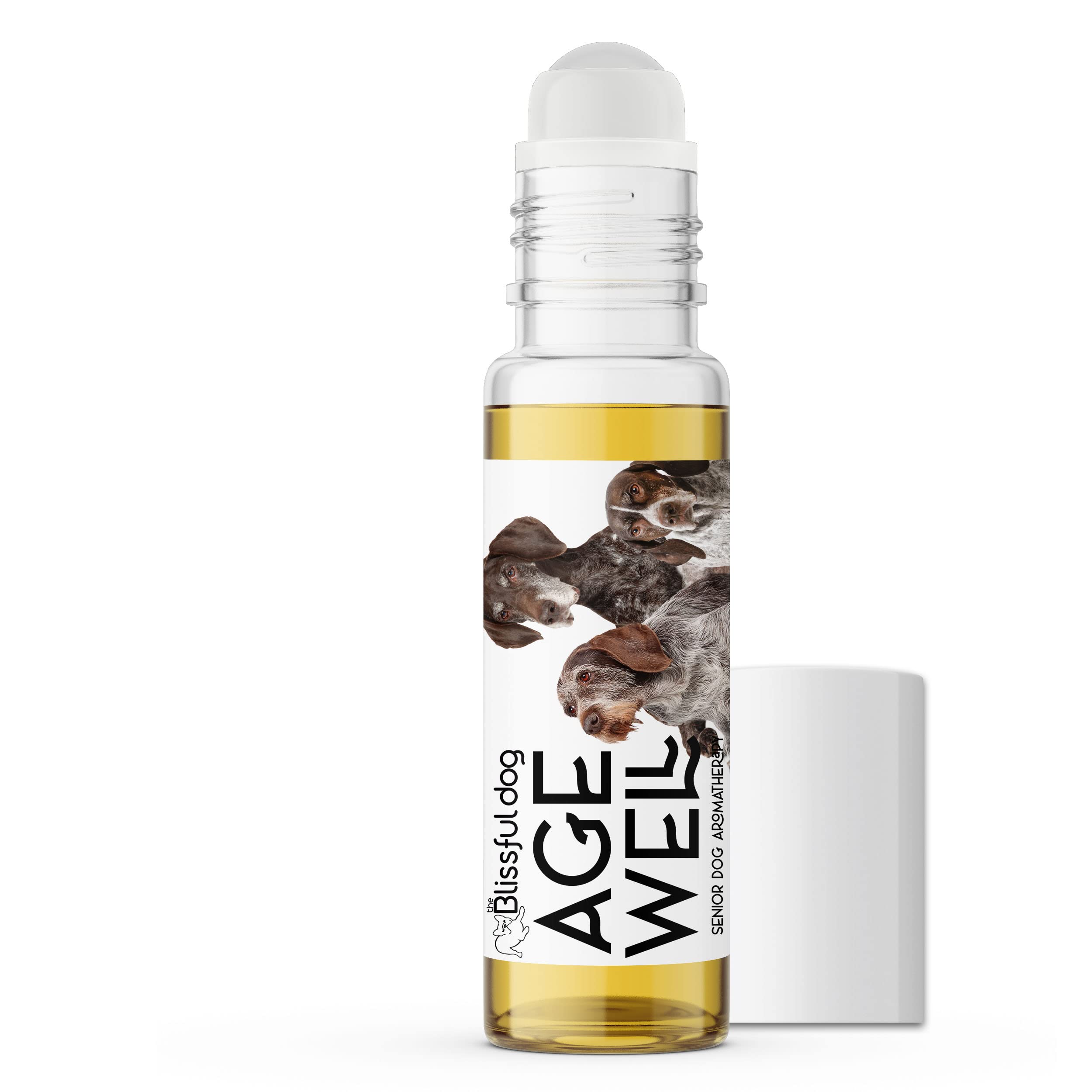 The Blissful Dog German Shorthaired Pointer Age Well Dog Aromatherapy Roll-On Bottle for Your Dog's Peaceful Ageing