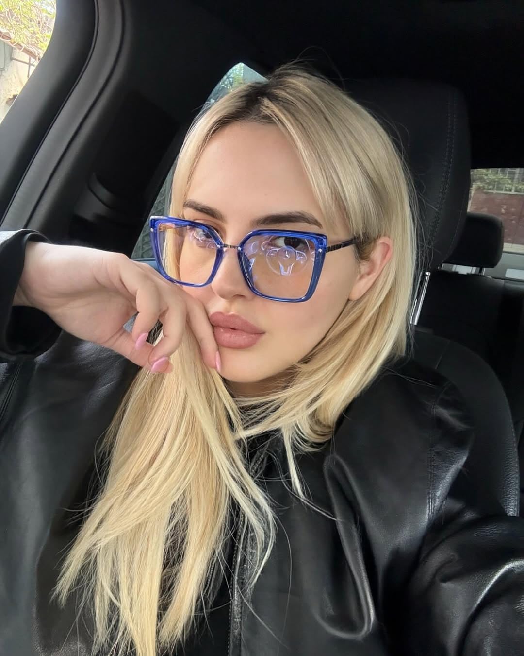 Lightweight Square Reading Glasses for Women, Stylish Metal Reader for Girl Lady, Anti-Blue Light Anti-glare Eyeglasses