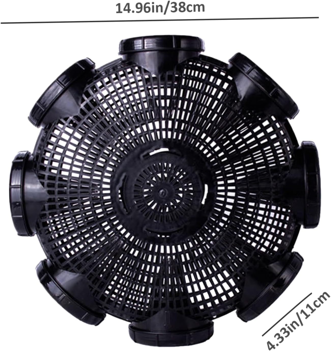 Fish Trap, 14.6x4.3 Round Crawfish Trap 8 Hole Fine Mesh Minnow Trap PP Crab Trap with Inner Bait Box Detachable Turtle Trap EEL Trap Fishing Equipment