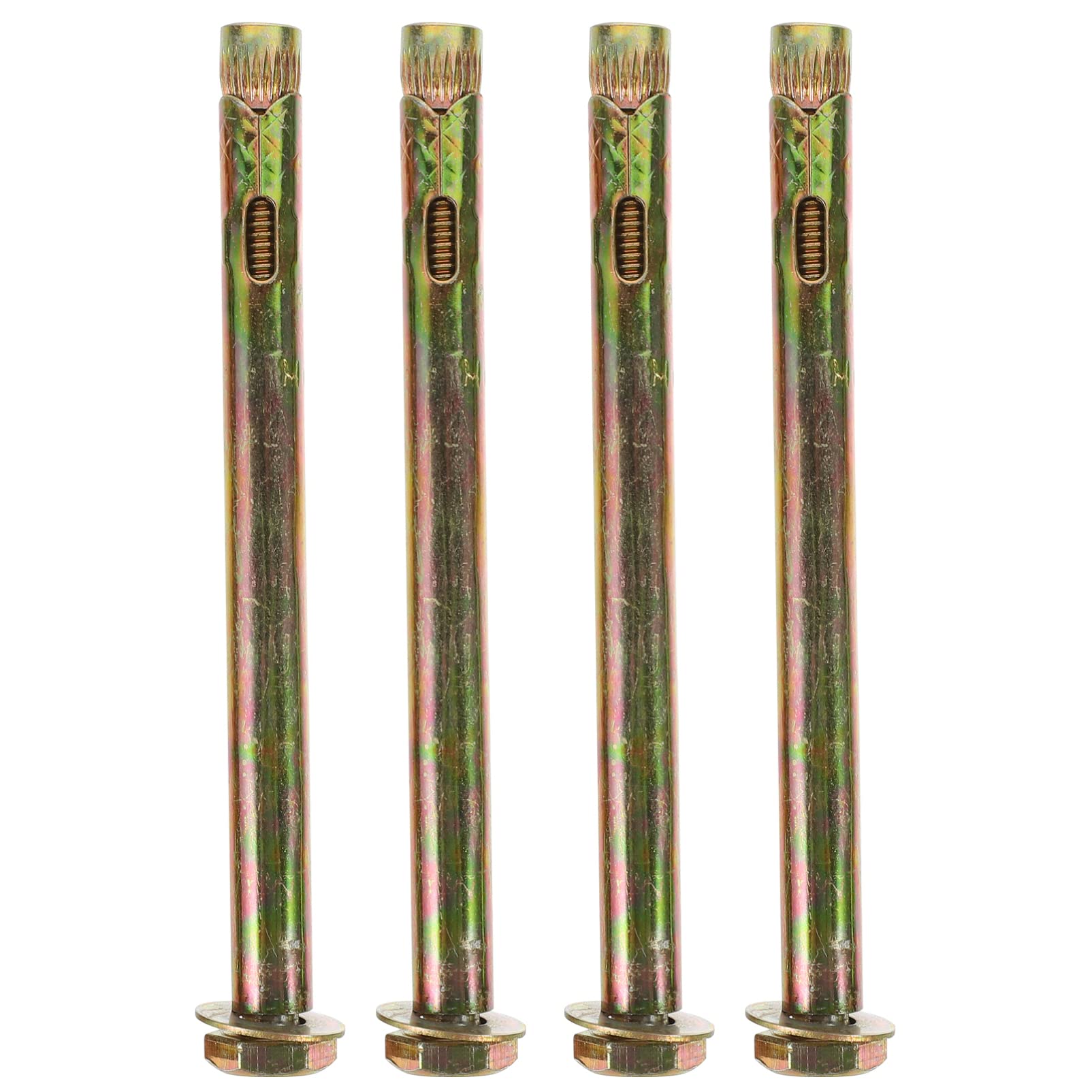 VILLCASE 4pcs M10 Expansion Bolt Knurled Anchors Knurled Drop in Anchors Solid Concrete Knurled Bolts Knurled Expansion Anchors Drop-in Anchors for Concrete Feet Suite Carbon Steel