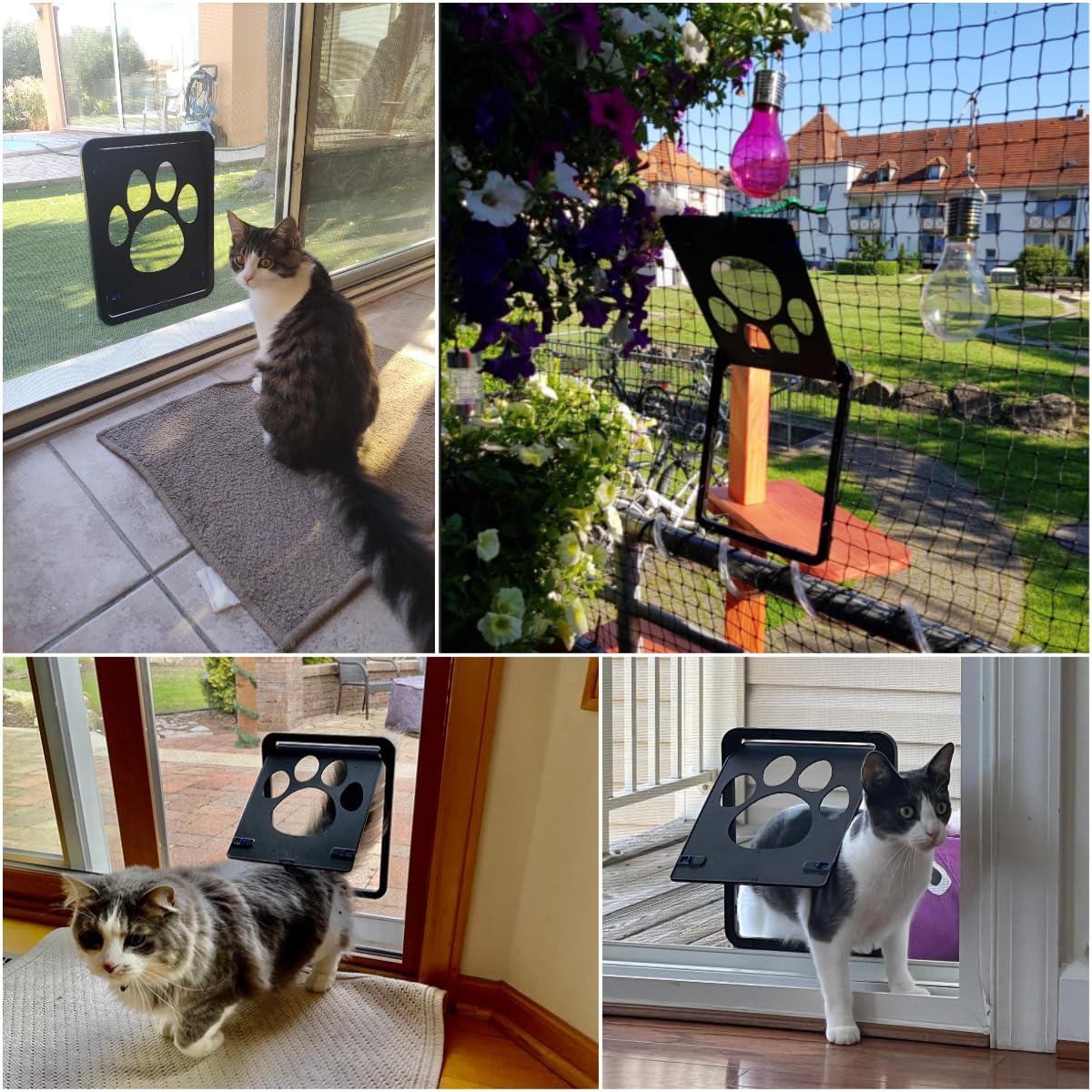 Clapet pour Porte moustiquaire - Moustiquaire pour Chat - avec Fermeture magnétique - Installation Facile - pour Chat et Chien (29 cm x 24 cm)