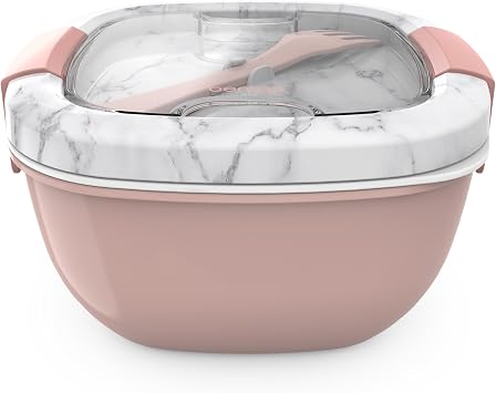 Bentgo Salad Bento Lunch Box, 2-Pack (Blush Marble)