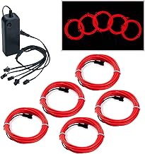 LED Fairy Lights, 5 x 1 m Neon Flexible Luminous Battery Operated Decoration for Party/Christmas/Birthday/Evening/Wedding, 3 Lighting Modes with Remote Control