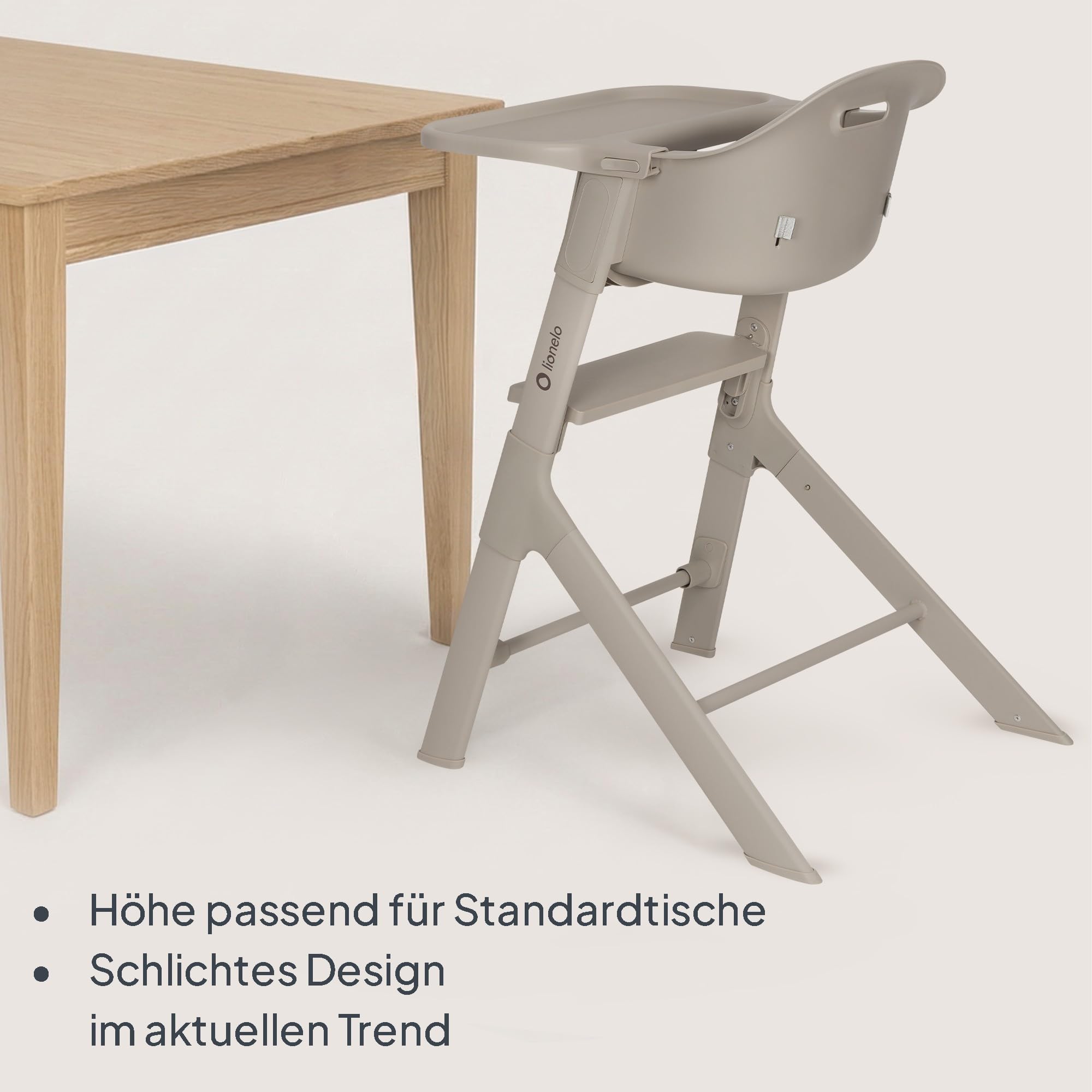 Lionelo Beny Baby Hochstuhl, Kinderhochstuhl mit Tablett, 6–36 Monate