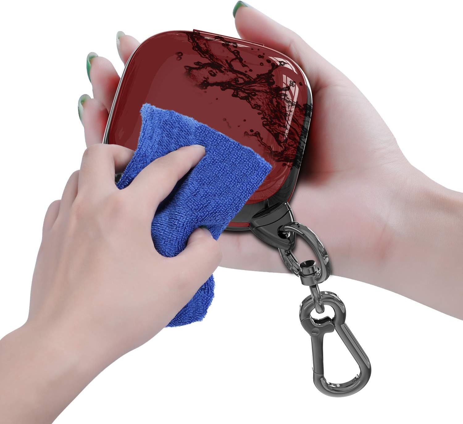 Cover Compatible with Powerbeats Pro Case,Full Protective Shockproof Anti-Slip Silicone Case for Beats Powerbeats Pro 2020 (Black Edge+Burgundy) - Image 4