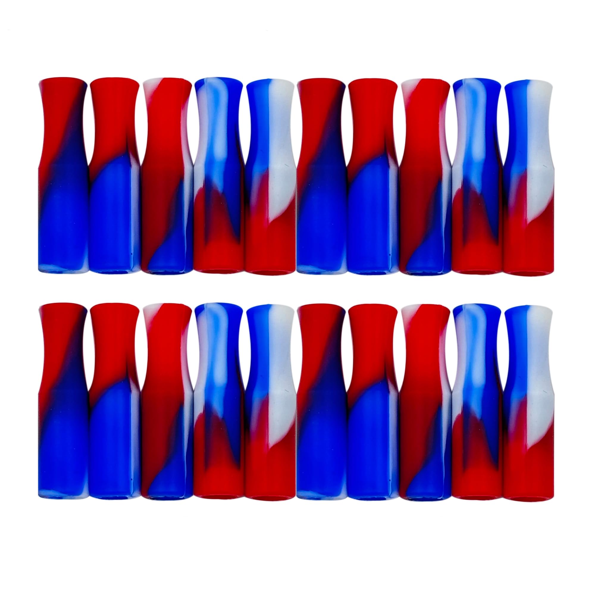 Lot De 20 Embouts De Paille En Silicone Multicolores