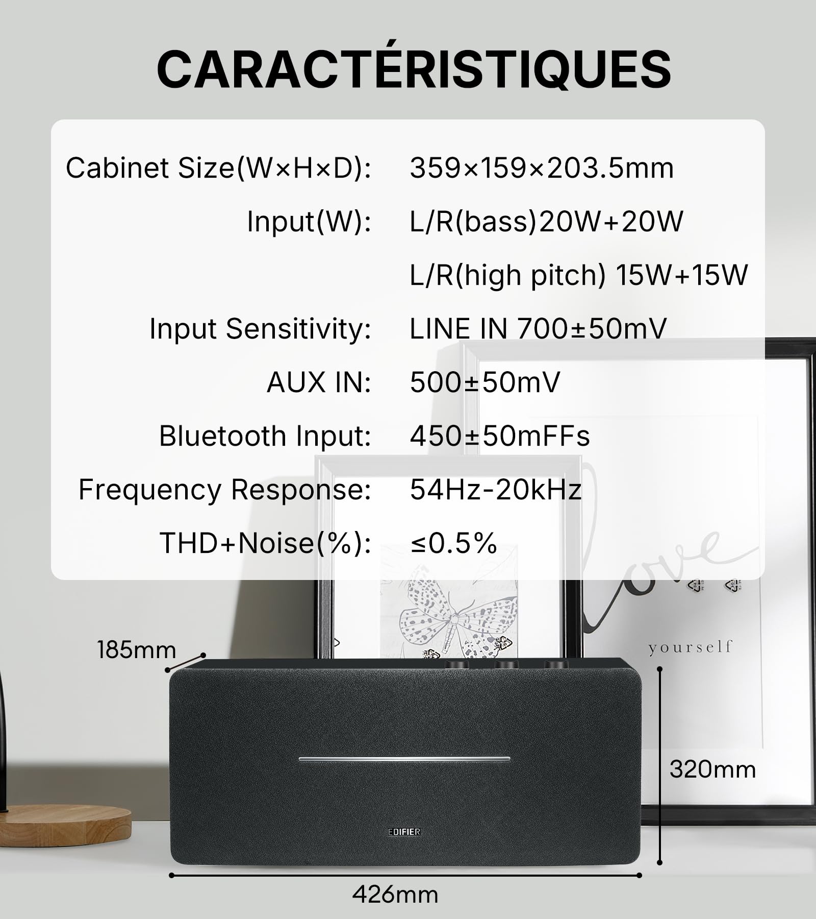 Edifier D12 Haut-Parleur de Bureau Bluetooth, Son Stéréo 70W avec DSP, Entrées RCA/AUX/Bluetooth, Télécommande sans Fil, Enceinte Multimédia pour PC/Smartphone/TV – Noir
