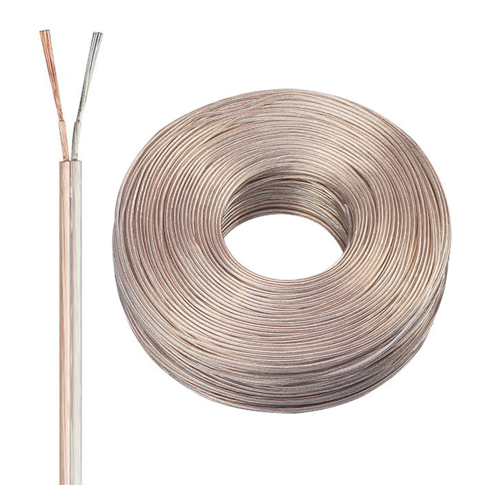 Cable doble hilo paralelo calibre 2468 20 AWG para conectar altavoz pasivo y tiras LED doradas